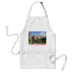 standard apron. Happy Halloween. devil goat Adult Apron