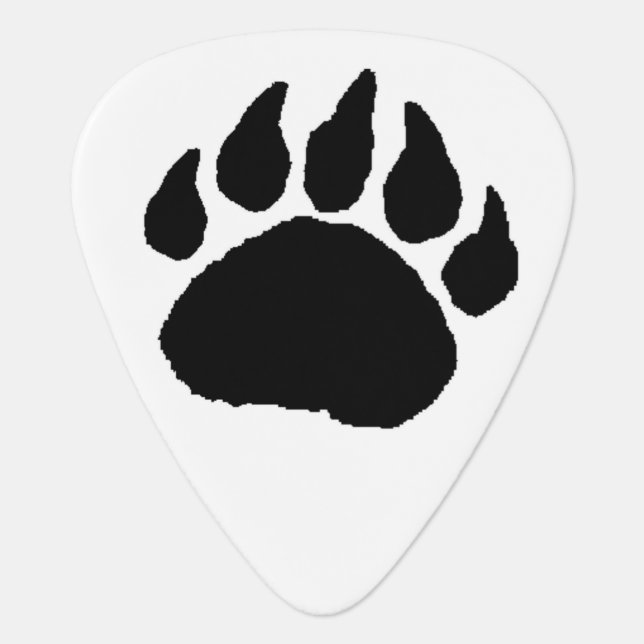 Standard - Bear Paw Print Guitar Pick (Front)