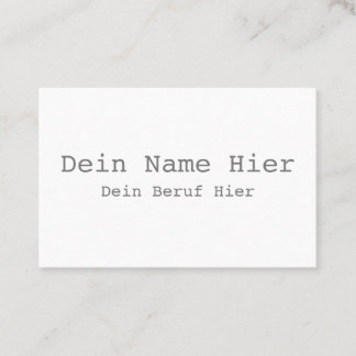 Standard Business Card Self-Design - Template