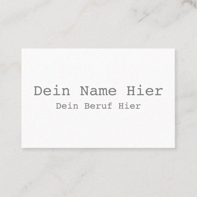 Standard Business Card Self-Design - Template (Front)