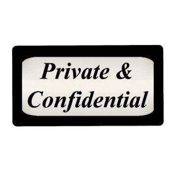 Standard Business Private Large Label by hhbusiness at Zazzle