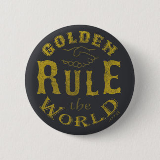 Standard Button Vintage Golden Rule The World