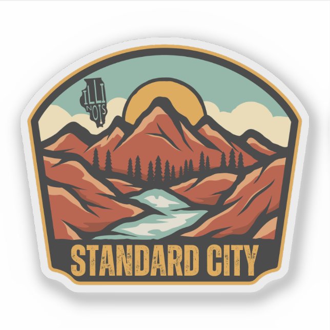 Standard City, Illinois Sticker (Front)