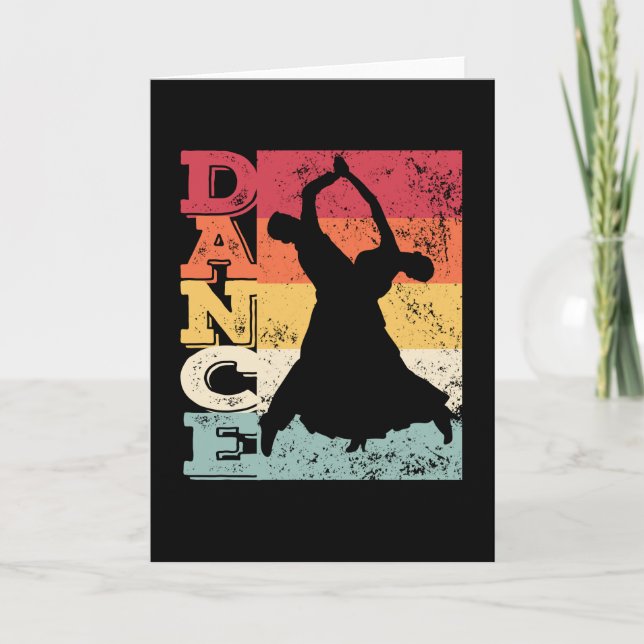 Standard Dance Dancing Couple Slow Fox Card (Front)