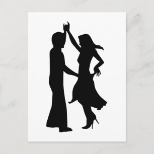 Standard dancing couple postcard