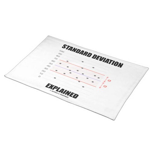 Standard Deviation Explained Placemat Zazzle