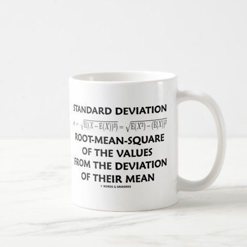 Standard Deviation Root_Mean_Square Definition Coffee Mug