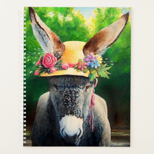 Standard DonkeyBurro in Rosedaisy flower hat Planner