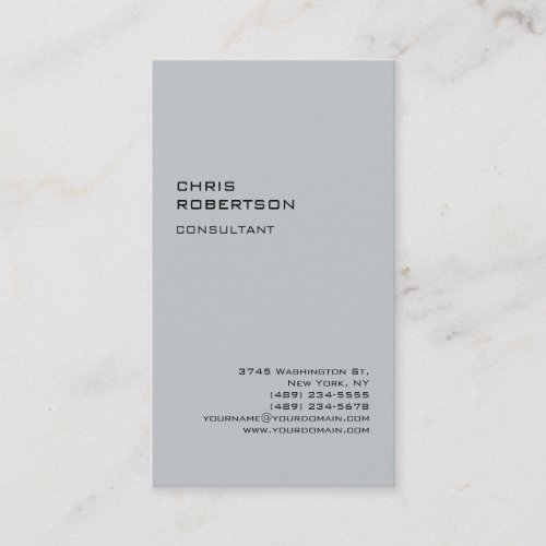 Standard Grey Attractive Charming Business Card