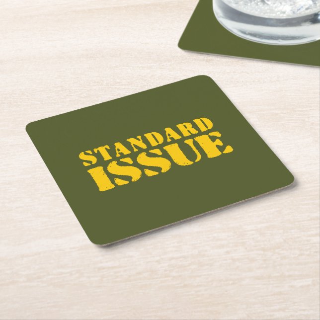 STANDARD ISSUE SQUARE PAPER COASTER (Angled)