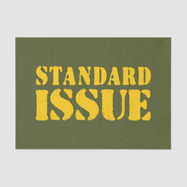 STANDARD ISSUE TISSUE PAPER (Front)