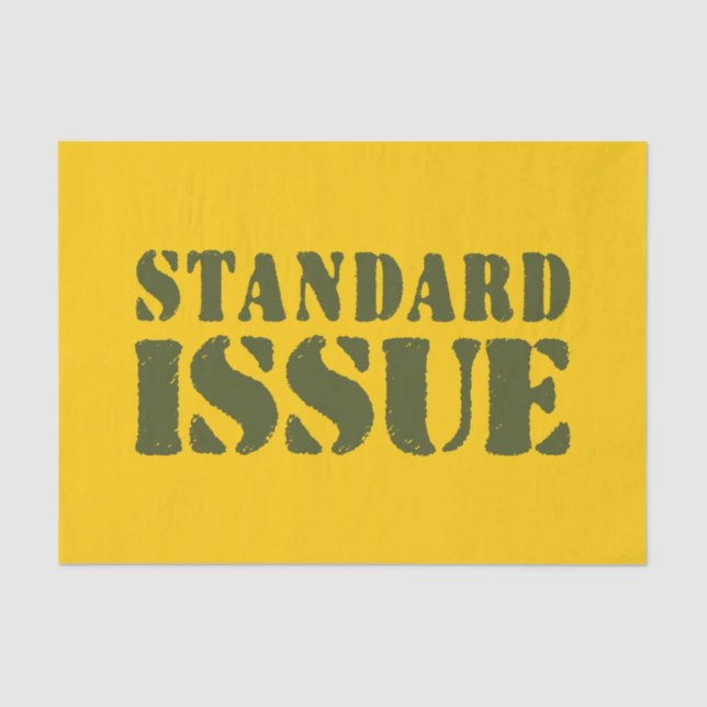 STANDARD ISSUE TISSUE PAPER (Front)