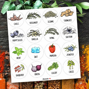Standard Kitchen Spices Dried Herb Round - PART 2 Sticker