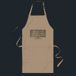 Standard letterpress printer's apron with pockets<br><div class="desc">Standard print shop apron with 2 side pockets and a vintage image of a type case layout.</div>