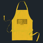 Standard letterpress printer's apron with pockets<br><div class="desc">Standard print shop apron with 2 side pockets and a vintage image of a type case layout.</div>