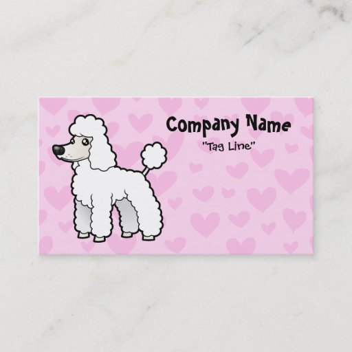 Customizable Standard/Miniature/Toy Poodle Love (puppy cut) Business Cards