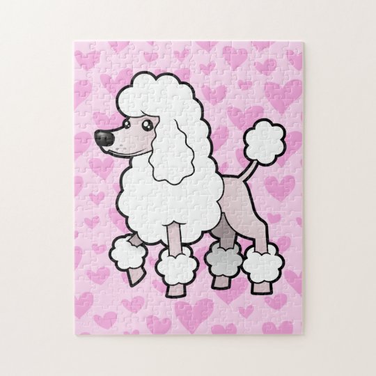 Standard / Miniature / Toy Poodle Love (show cut) Jigsaw Puzzle