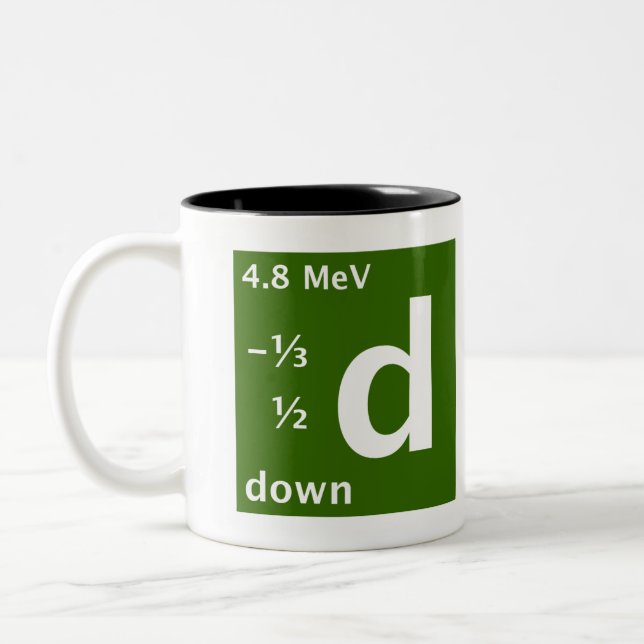 Standard Model (down quark) Two-Tone Coffee Mug (Left)