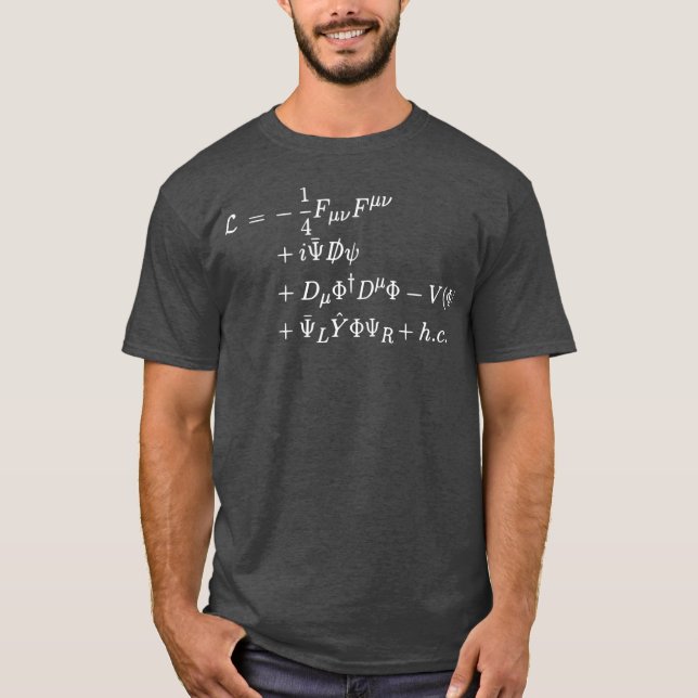 Standard Model Lagrangian Of Particle Physics T-Shirt (Front)
