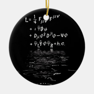 Standard model of partical physics langrangian. Re Ceramic Ornament
