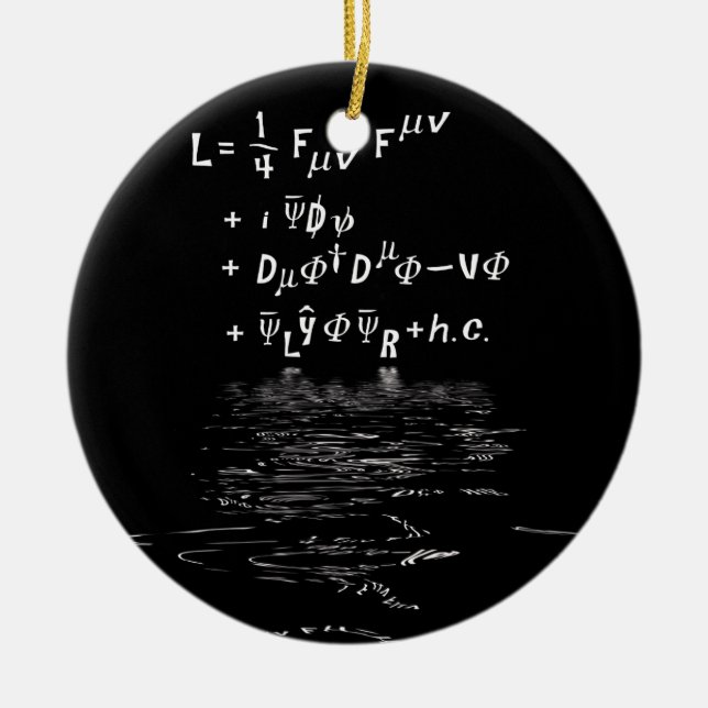 Standard model of partical physics langrangian. Re Ceramic Ornament (Front)