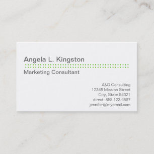 Standard modern micro dot apple green gray custom business card