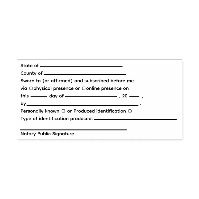 Janitoral Note Sign Standard Notary Jurat Self-inking Stamp | Zazzle