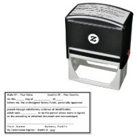 Standard Notary Public Acknowledgement Stamp