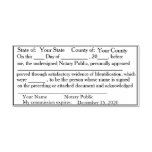Standard Notary Public Acknowledgement Stamp