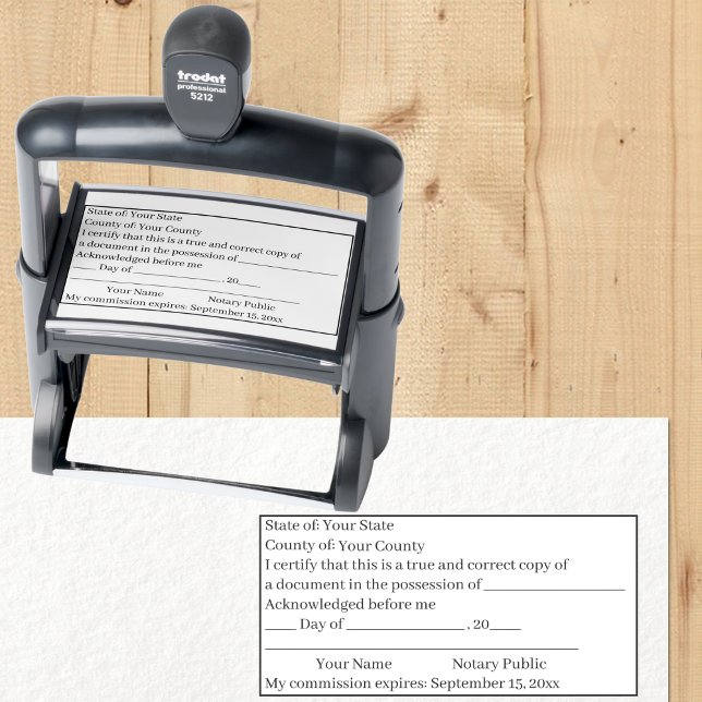 Standard Notary Public Copy Certification Seal Self-inking Stamp (Standard Notary Public Copy Certification Seal Self-inking Stamp)