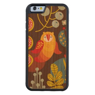 standard of flowers and birds Slim Maple Wood Case Carved® Cherry iPhone 6 Bumper