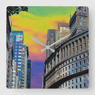 Standard Oil Building New York City USA Poster Square Wall Clock