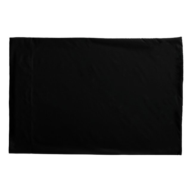 Standard Pair of Black Pillowcase (Back-Left)
