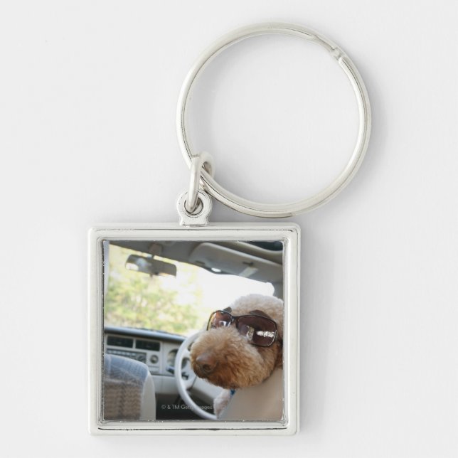standard poodle 3 keychain (Front)