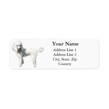 Standard Poodle Address Labels by LovelyDesigns4U at Zazzle