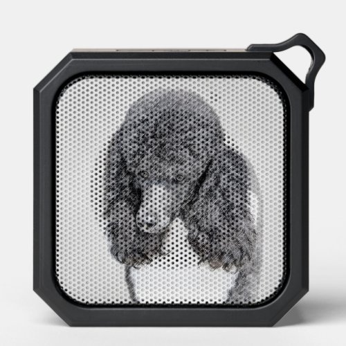 Standard Poodle Black Parti Painting _ Dog Art Bluetooth Speaker