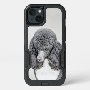 Standard Poodle Black Parti Painting - Dog Art iPhone 13 Case