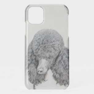 Standard Poodle Black Parti Painting - Dog Art iPhone 11 Case