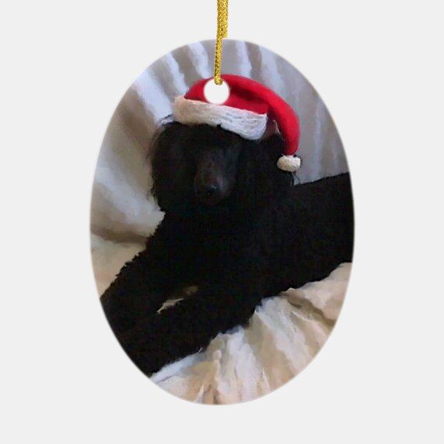 Standard Poodle Ceramic Ornament (Front)