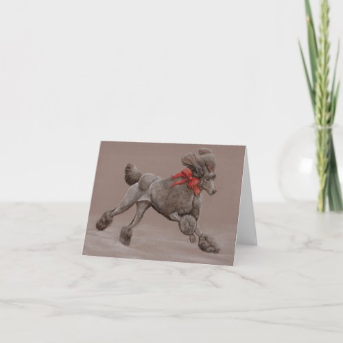 Standard Poodle Dog Art Canine Greeting Card