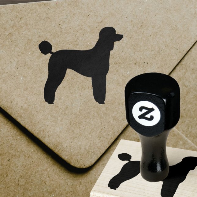 Standard Poodle Dog Breed Silhouette Rubber Stamp (Creator Uploaded)