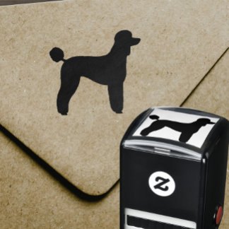 Standard Poodle Dog Breed Silhouette Self-inking Stamp