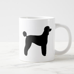 Standard Poodle Dog Breed Silhouettes Giant Coffee Mug