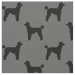 Standard Poodle Dog Silhouettes Pattern Fabric