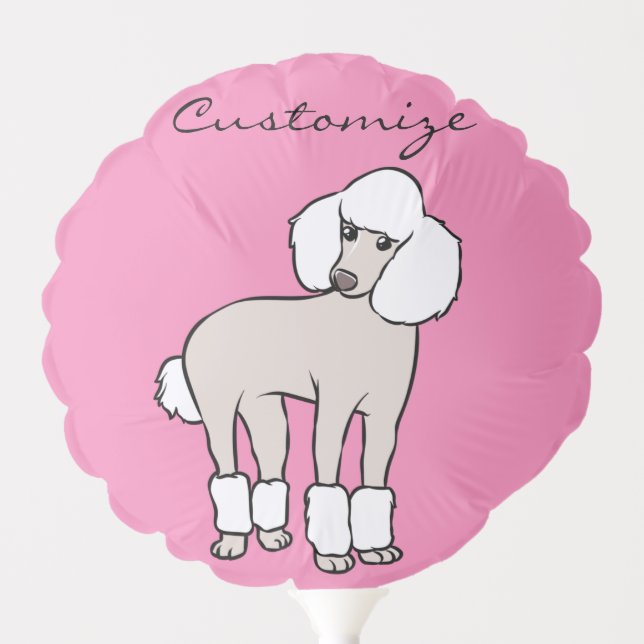 Standard Poodle Dog Thunder_Cove Balloon (Front)