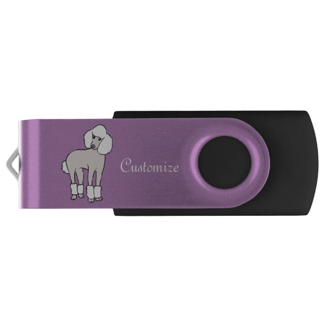 Standard Poodle Dog Thunder_Cove Flash Drive (Back)