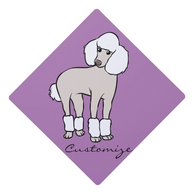 Standard Poodle Dog Thunder_Cove Graduation Cap Topper (Front)
