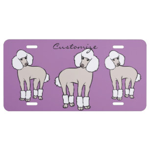 Standard Poodle Dog Thunder_Cove License Plate