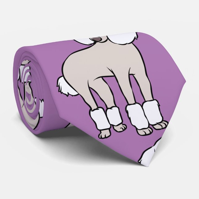 Standard Poodle Dog Thunder_Cove Neck Tie (Rolled)