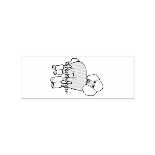 Standard Poodle Dog Thunder_Cove Rubber Stamp